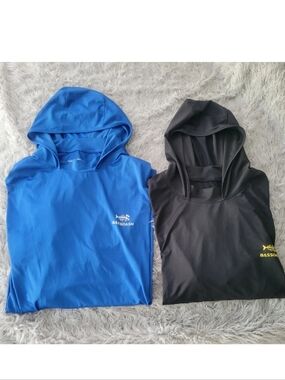 Set 2 NEW Bassdash Fishing Shirt UPF 50+ Long Sleeve Performance Blue Black 3XL